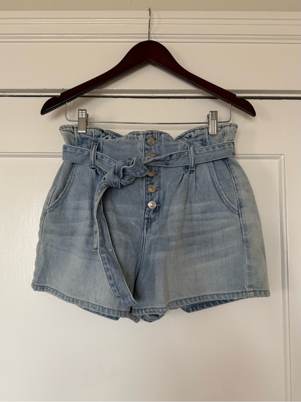 American Eagle Paper Bag Denim Shorts